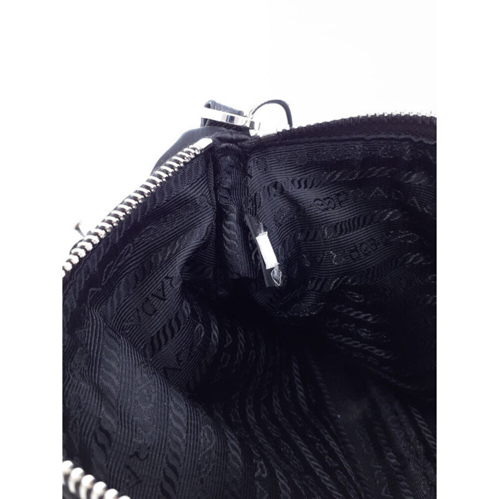 Prada messenger leather saffiano Black Tessuto bag Crossbody - Picture 7 of 9